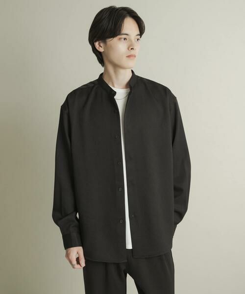 SENSE OF PLACE by URBAN RESEARCH / センスオブプレイス バイ アーバンリサーチ シャツ・ブラウス | ウールライクバンドカラールーズシャツ | 詳細19