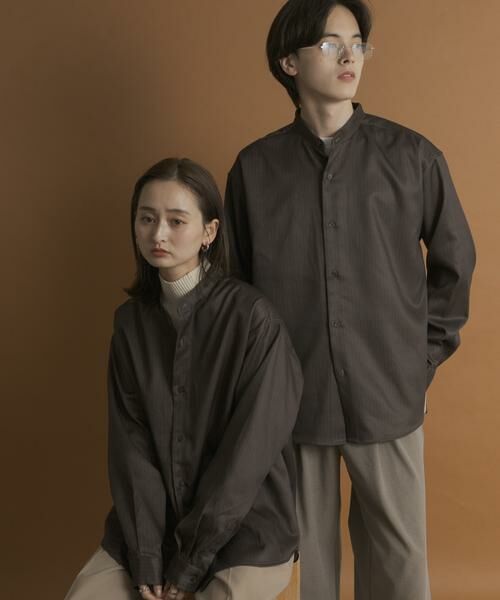 SENSE OF PLACE by URBAN RESEARCH / センスオブプレイス バイ アーバンリサーチ シャツ・ブラウス | ウールライクバンドカラールーズシャツ | 詳細25