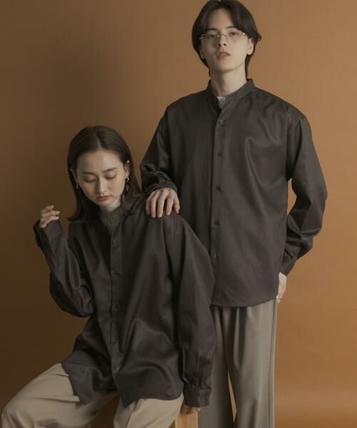 SENSE OF PLACE by URBAN RESEARCH / センスオブプレイス バイ アーバンリサーチ シャツ・ブラウス | ウールライクバンドカラールーズシャツ | 詳細26