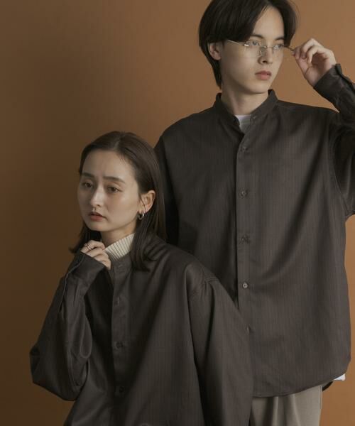 SENSE OF PLACE by URBAN RESEARCH / センスオブプレイス バイ アーバンリサーチ シャツ・ブラウス | ウールライクバンドカラールーズシャツ | 詳細27