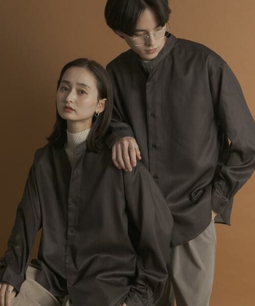 SENSE OF PLACE by URBAN RESEARCH / センスオブプレイス バイ アーバンリサーチ シャツ・ブラウス | ウールライクバンドカラールーズシャツ | 詳細28