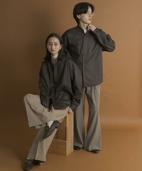 SENSE OF PLACE by URBAN RESEARCH / センスオブプレイス バイ アーバンリサーチ シャツ・ブラウス | ウールライクバンドカラールーズシャツ | 詳細29