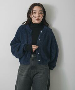 SENSE OF PLACE by URBAN RESEARCH / センスオブプレイス バイ アーバンリサーチ カーディガン・ボレロ | 『一部WEB限定カラー』ラメシャギークロップドカーディガン