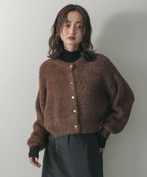 SENSE OF PLACE by URBAN RESEARCH / センスオブプレイス バイ アーバンリサーチ カーディガン・ボレロ | 『一部WEB限定カラー』ラメシャギークロップドカーディガン | 詳細2