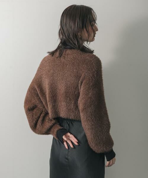 SENSE OF PLACE by URBAN RESEARCH / センスオブプレイス バイ アーバンリサーチ カーディガン・ボレロ | 『一部WEB限定カラー』ラメシャギークロップドカーディガン | 詳細3