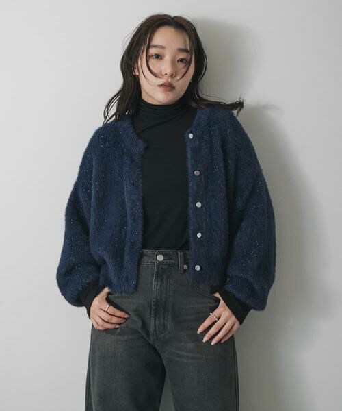 SENSE OF PLACE by URBAN RESEARCH / センスオブプレイス バイ アーバンリサーチ カーディガン・ボレロ | 『一部WEB限定カラー』ラメシャギークロップドカーディガン | 詳細17