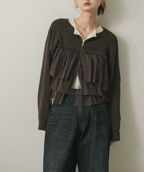 SENSE OF PLACE by URBAN RESEARCH / センスオブプレイス バイ アーバンリサーチ ニット・セーター | ダブルジップフリルニットカーディガン | 詳細7