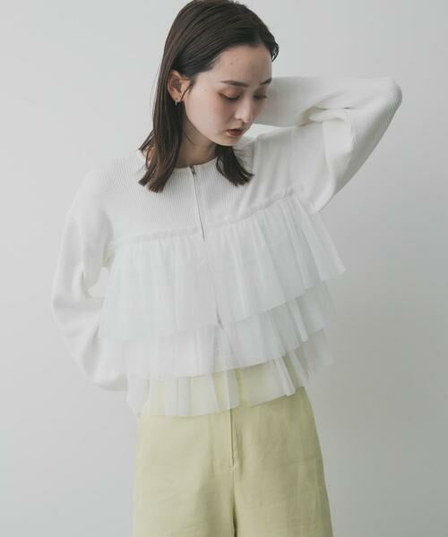 SENSE OF PLACE by URBAN RESEARCH / センスオブプレイス バイ アーバンリサーチ ニット・セーター | ダブルジップフリルニットカーディガン | 詳細17