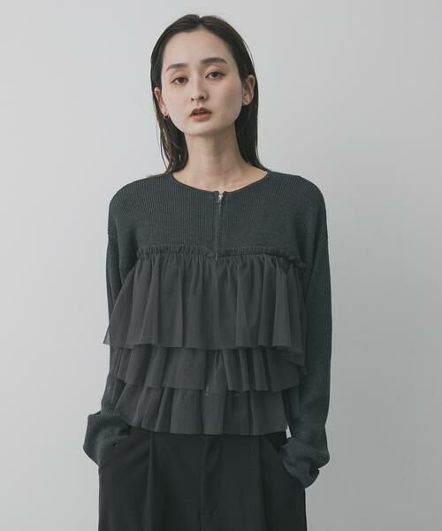 SENSE OF PLACE by URBAN RESEARCH / センスオブプレイス バイ アーバンリサーチ ニット・セーター | ダブルジップフリルニットカーディガン | 詳細24