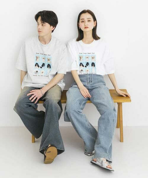 SENSE OF PLACE by URBAN RESEARCH / センスオブプレイス バイ アーバンリサーチ Tシャツ | 『ユニセックス』Dog graphic Short-Sleeve T-shirts | 詳細29
