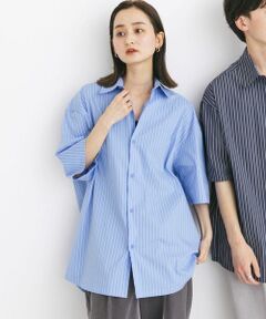 SENSE OF PLACE by URBAN RESEARCH / センスオブプレイス バイ アーバンリサーチ シャツ・ブラウス | 『ユニセックス』ストライプレギュラーカラールーズショートスリーブシャツ