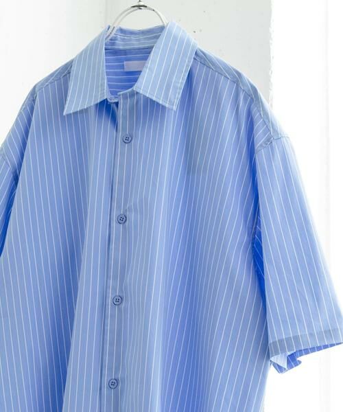 SENSE OF PLACE by URBAN RESEARCH / センスオブプレイス バイ アーバンリサーチ シャツ・ブラウス | 『ユニセックス』ストライプレギュラーカラールーズショートスリーブシャツ | 詳細13