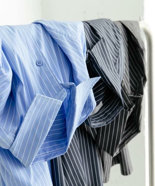 SENSE OF PLACE by URBAN RESEARCH / センスオブプレイス バイ アーバンリサーチ シャツ・ブラウス | 『ユニセックス』ストライプレギュラーカラールーズショートスリーブシャツ | 詳細14