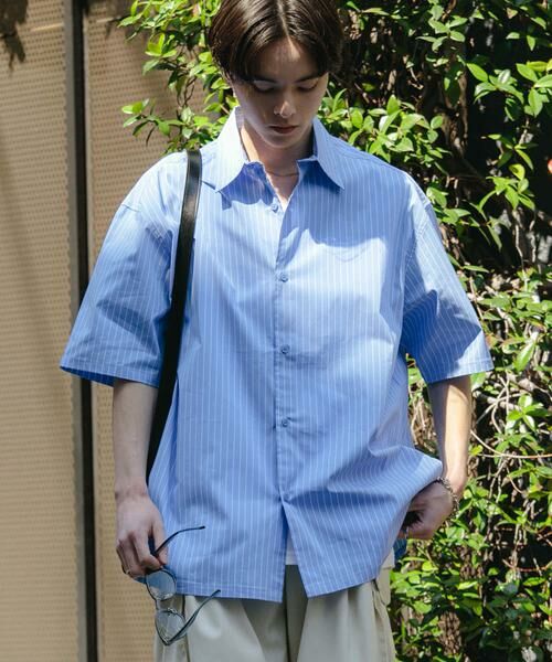 SENSE OF PLACE by URBAN RESEARCH / センスオブプレイス バイ アーバンリサーチ シャツ・ブラウス | 『ユニセックス』ストライプレギュラーカラールーズショートスリーブシャツ | 詳細8