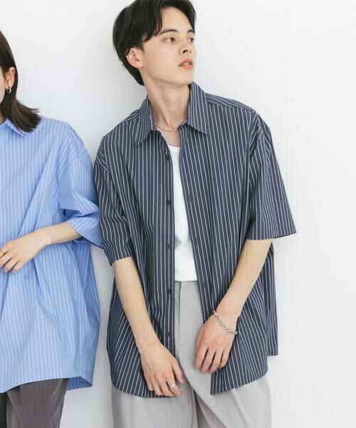 SENSE OF PLACE by URBAN RESEARCH / センスオブプレイス バイ アーバンリサーチ シャツ・ブラウス | 『ユニセックス』ストライプレギュラーカラールーズショートスリーブシャツ | 詳細18