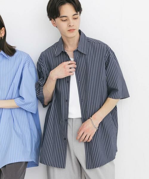 SENSE OF PLACE by URBAN RESEARCH / センスオブプレイス バイ アーバンリサーチ シャツ・ブラウス | 『ユニセックス』ストライプレギュラーカラールーズショートスリーブシャツ | 詳細20