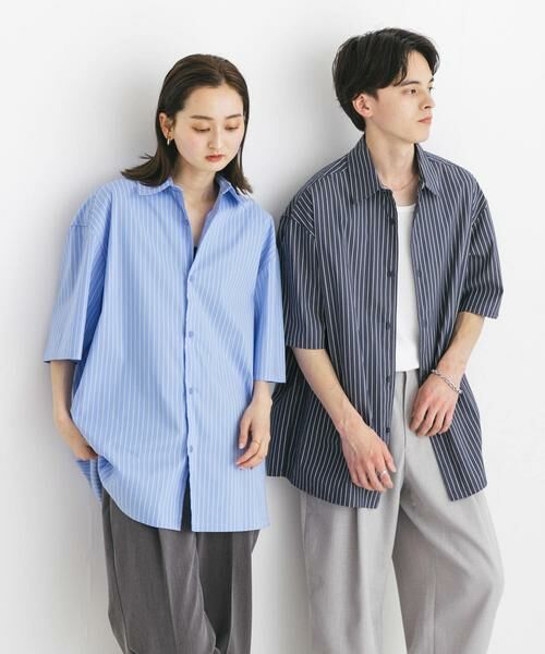 SENSE OF PLACE by URBAN RESEARCH / センスオブプレイス バイ アーバンリサーチ シャツ・ブラウス | 『ユニセックス』ストライプレギュラーカラールーズショートスリーブシャツ | 詳細21