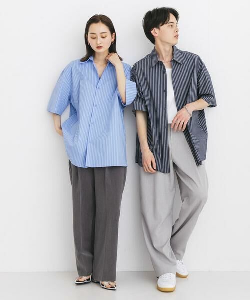 SENSE OF PLACE by URBAN RESEARCH / センスオブプレイス バイ アーバンリサーチ シャツ・ブラウス | 『ユニセックス』ストライプレギュラーカラールーズショートスリーブシャツ | 詳細22