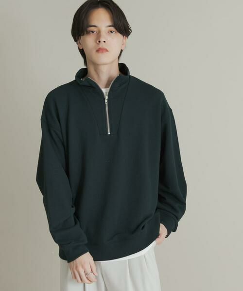 SENSE OF PLACE by URBAN RESEARCH / センスオブプレイス バイ アーバンリサーチ スウェット | 『一部WEB限定カラー』ハーフジップロングスリーブスウェット | 詳細2