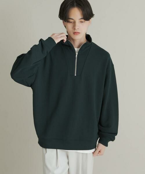 SENSE OF PLACE by URBAN RESEARCH / センスオブプレイス バイ アーバンリサーチ スウェット | 『一部WEB限定カラー』ハーフジップロングスリーブスウェット | 詳細3