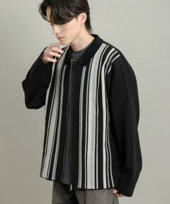 SENSE OF PLACE by URBAN RESEARCH / センスオブプレイス バイ アーバンリサーチ ニット・セーター | ストライプZIPニットシャツ