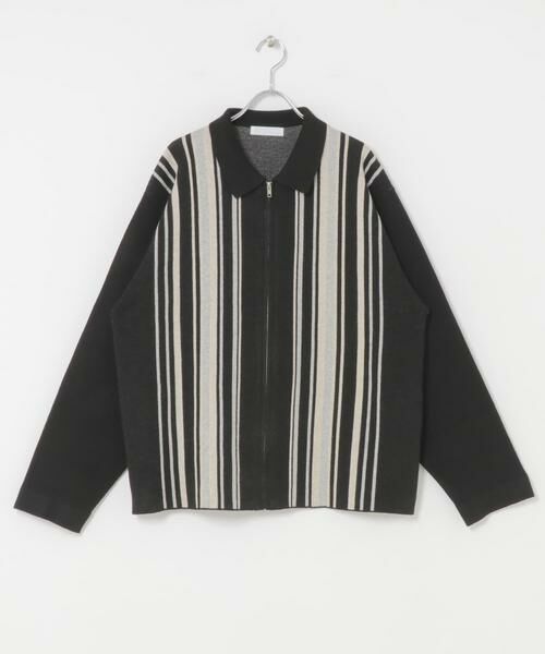 SENSE OF PLACE by URBAN RESEARCH / センスオブプレイス バイ アーバンリサーチ ニット・セーター | ストライプZIPニットシャツ | 詳細20