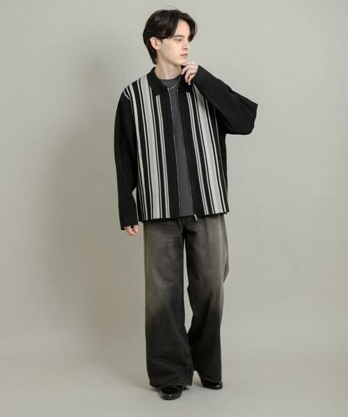 SENSE OF PLACE by URBAN RESEARCH / センスオブプレイス バイ アーバンリサーチ ニット・セーター | ストライプZIPニットシャツ | 詳細16