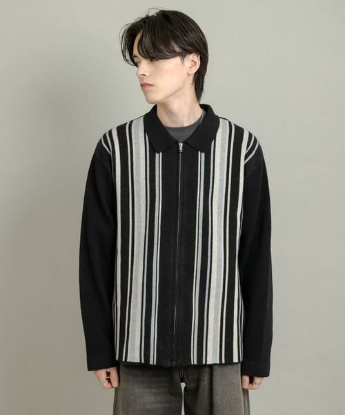 SENSE OF PLACE by URBAN RESEARCH / センスオブプレイス バイ アーバンリサーチ ニット・セーター | ストライプZIPニットシャツ | 詳細17