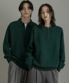 SENSE OF PLACE by URBAN RESEARCH / センスオブプレイス バイ アーバンリサーチ ニット・セーター | 『ユニセックス』スウェットライクハーフジップニット