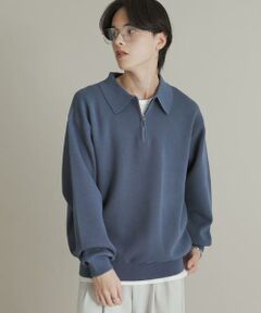 SENSE OF PLACE by URBAN RESEARCH / センスオブプレイス バイ アーバンリサーチ ニット・セーター | 『ユニセックス』スウェットライクハーフジップニット