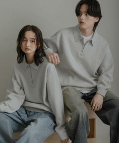 SENSE OF PLACE by URBAN RESEARCH / センスオブプレイス バイ アーバンリサーチ ニット・セーター | 『ユニセックス』スウェットライクハーフジップニット