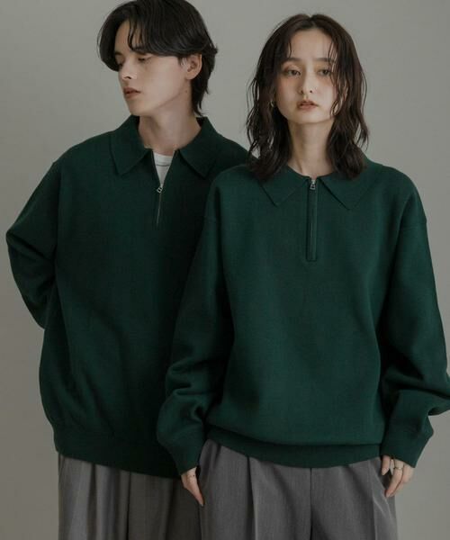 SENSE OF PLACE by URBAN RESEARCH / センスオブプレイス バイ アーバンリサーチ ニット・セーター | 『ユニセックス』スウェットライクハーフジップニット | 詳細1
