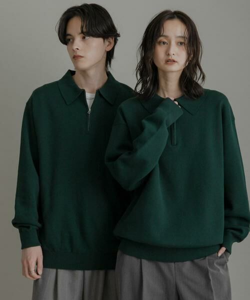 SENSE OF PLACE by URBAN RESEARCH / センスオブプレイス バイ アーバンリサーチ ニット・セーター | 『ユニセックス』スウェットライクハーフジップニット | 詳細2