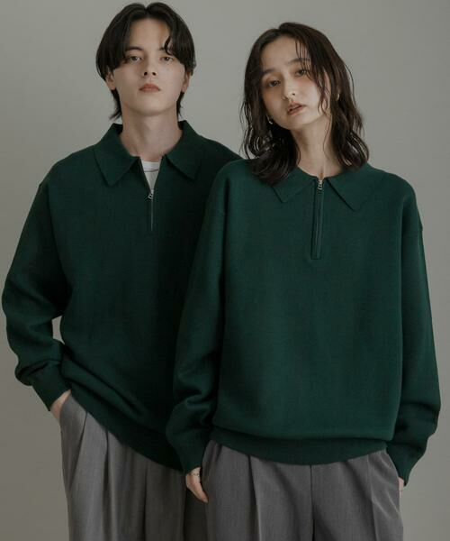 SENSE OF PLACE by URBAN RESEARCH / センスオブプレイス バイ アーバンリサーチ ニット・セーター | 『ユニセックス』スウェットライクハーフジップニット | 詳細3
