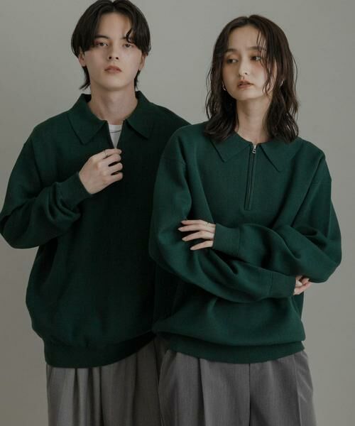 SENSE OF PLACE by URBAN RESEARCH / センスオブプレイス バイ アーバンリサーチ ニット・セーター | 『ユニセックス』スウェットライクハーフジップニット | 詳細4