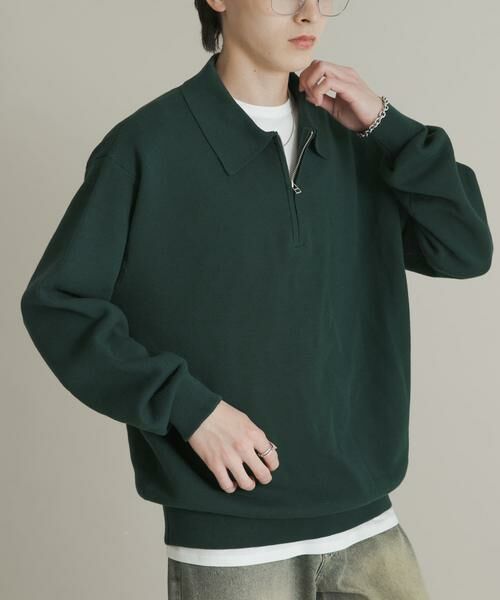 SENSE OF PLACE by URBAN RESEARCH / センスオブプレイス バイ アーバンリサーチ ニット・セーター | 『ユニセックス』スウェットライクハーフジップニット | 詳細6