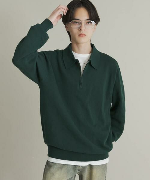 SENSE OF PLACE by URBAN RESEARCH / センスオブプレイス バイ アーバンリサーチ ニット・セーター | 『ユニセックス』スウェットライクハーフジップニット | 詳細7