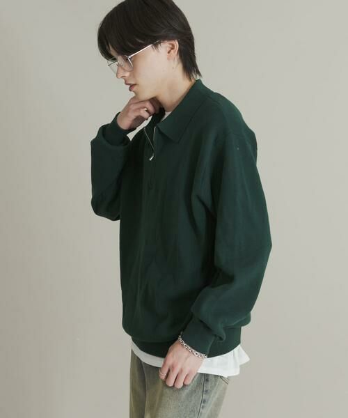 SENSE OF PLACE by URBAN RESEARCH / センスオブプレイス バイ アーバンリサーチ ニット・セーター | 『ユニセックス』スウェットライクハーフジップニット | 詳細8