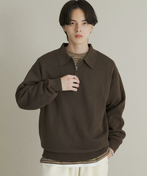 SENSE OF PLACE by URBAN RESEARCH / センスオブプレイス バイ アーバンリサーチ ニット・セーター | 『ユニセックス』スウェットライクハーフジップニット | 詳細14