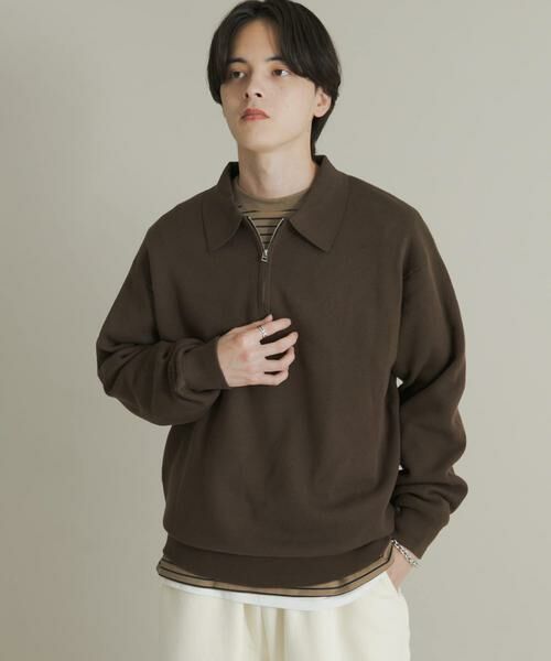 SENSE OF PLACE by URBAN RESEARCH / センスオブプレイス バイ アーバンリサーチ ニット・セーター | 『ユニセックス』スウェットライクハーフジップニット | 詳細15