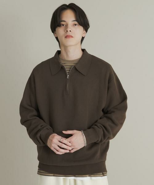 SENSE OF PLACE by URBAN RESEARCH / センスオブプレイス バイ アーバンリサーチ ニット・セーター | 『ユニセックス』スウェットライクハーフジップニット | 詳細16