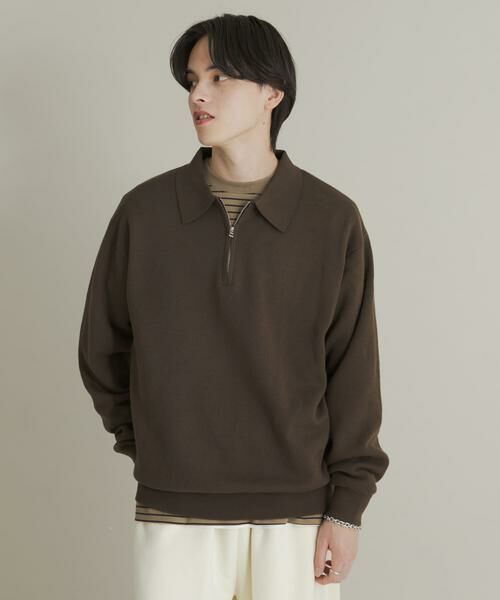 SENSE OF PLACE by URBAN RESEARCH / センスオブプレイス バイ アーバンリサーチ ニット・セーター | 『ユニセックス』スウェットライクハーフジップニット | 詳細17