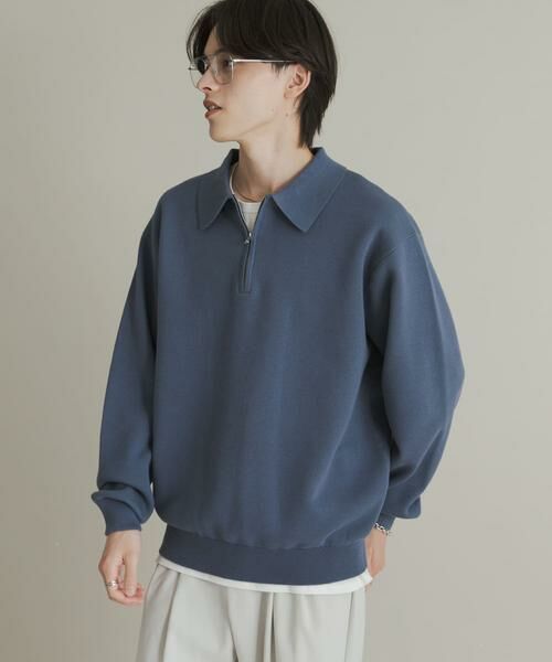 SENSE OF PLACE by URBAN RESEARCH / センスオブプレイス バイ アーバンリサーチ ニット・セーター | 『ユニセックス』スウェットライクハーフジップニット | 詳細25