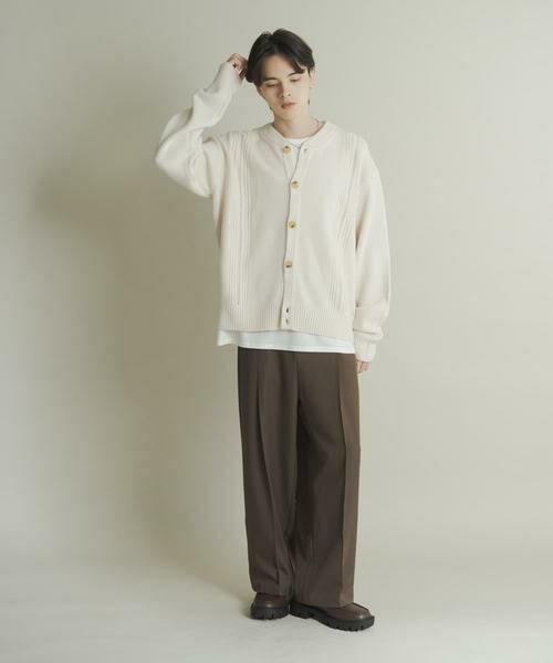 SENSE OF PLACE by URBAN RESEARCH / センスオブプレイス バイ アーバンリサーチ カーディガン・ボレロ | ハリヌキケーブルニットカーディガン | 詳細12