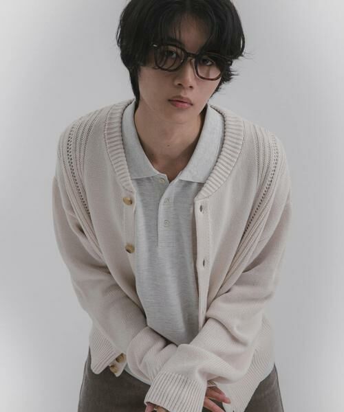 SENSE OF PLACE by URBAN RESEARCH / センスオブプレイス バイ アーバンリサーチ カーディガン・ボレロ | ハリヌキケーブルニットカーディガン | 詳細2