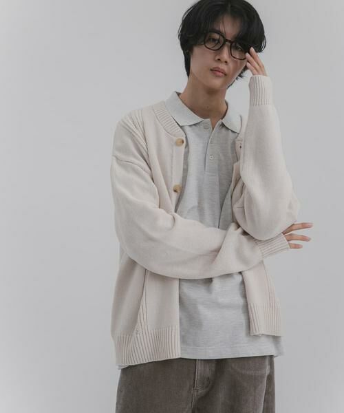 SENSE OF PLACE by URBAN RESEARCH / センスオブプレイス バイ アーバンリサーチ カーディガン・ボレロ | ハリヌキケーブルニットカーディガン | 詳細3