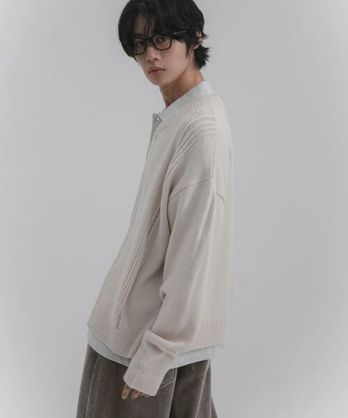 SENSE OF PLACE by URBAN RESEARCH / センスオブプレイス バイ アーバンリサーチ カーディガン・ボレロ | ハリヌキケーブルニットカーディガン | 詳細4