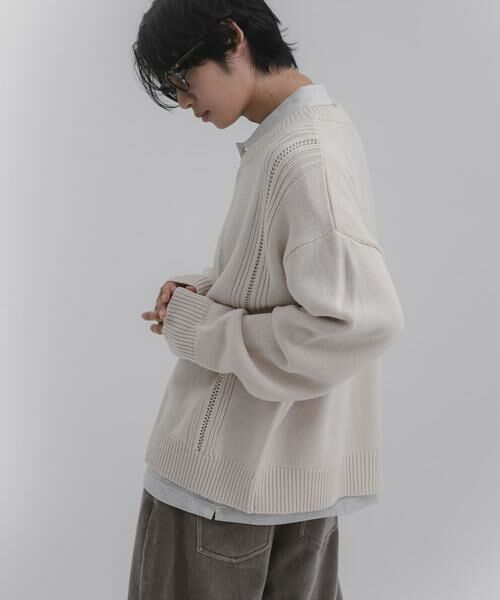 SENSE OF PLACE by URBAN RESEARCH / センスオブプレイス バイ アーバンリサーチ カーディガン・ボレロ | ハリヌキケーブルニットカーディガン | 詳細5