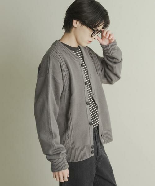 SENSE OF PLACE by URBAN RESEARCH / センスオブプレイス バイ アーバンリサーチ カーディガン・ボレロ | ハリヌキケーブルニットカーディガン | 詳細29