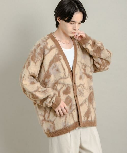 SENSE OF PLACE by URBAN RESEARCH/センスオブプレイス バイ アーバンリサーチ ツリーカモニットカーディガン ベージュ M SENSE OF PLACE by URBAN RESEARCH/センスオブプレイス バイ アーバンリサーチ ツリーカモニットカーディガン ベージュ M